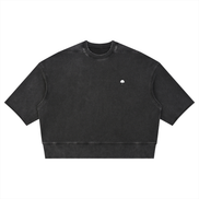 J French Unisex Mineral Wash Boxy Raw Edge T-Shirt