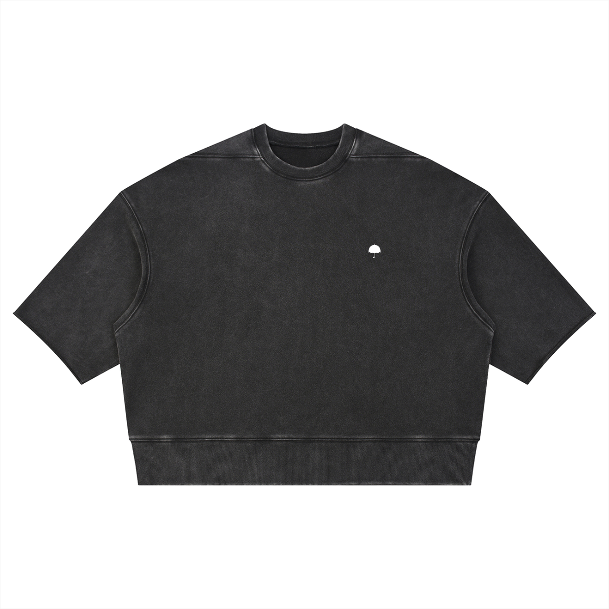 J French Unisex Mineral Wash Boxy Raw Edge T-Shirt