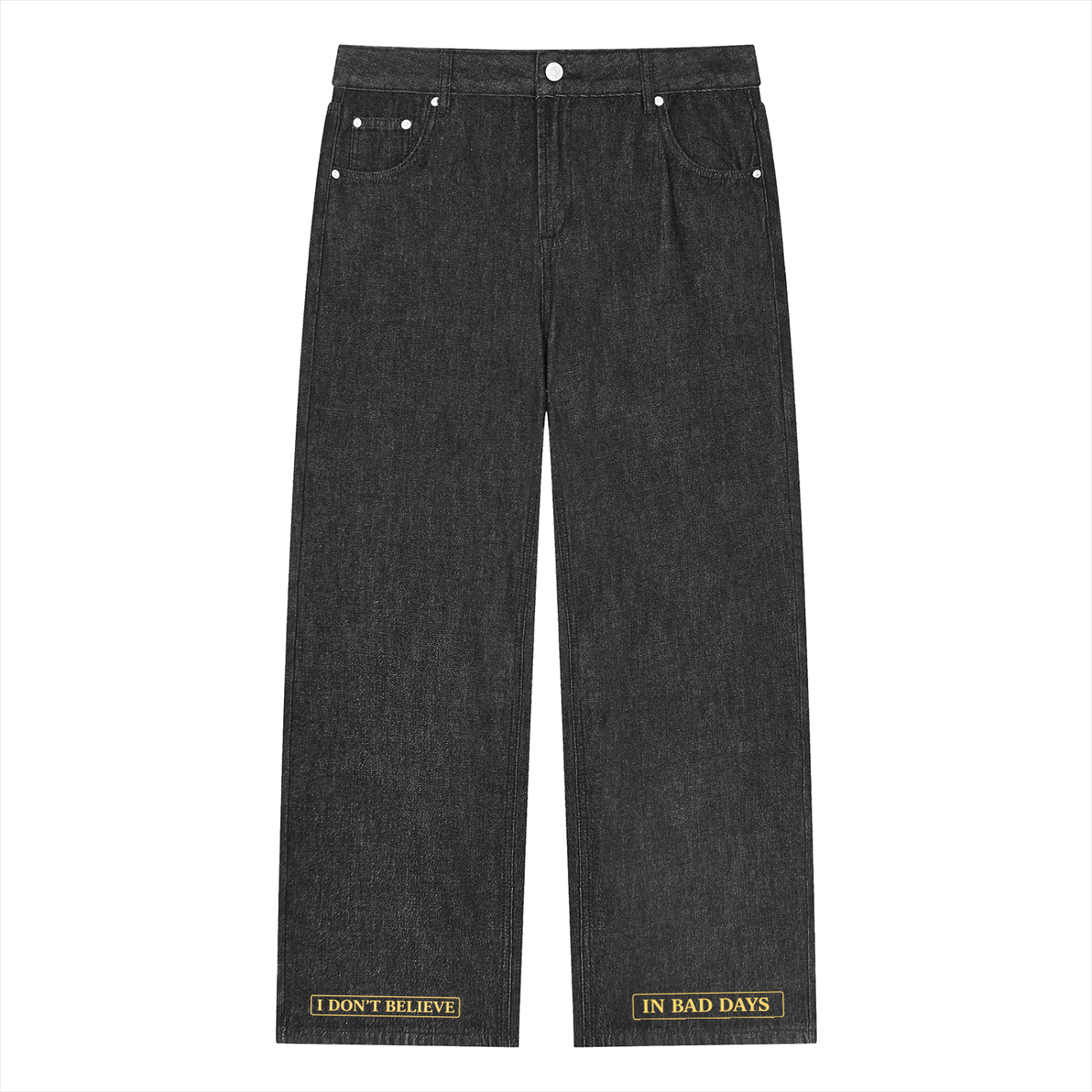 Unisex Vintage Wash Straight Leg Jeans