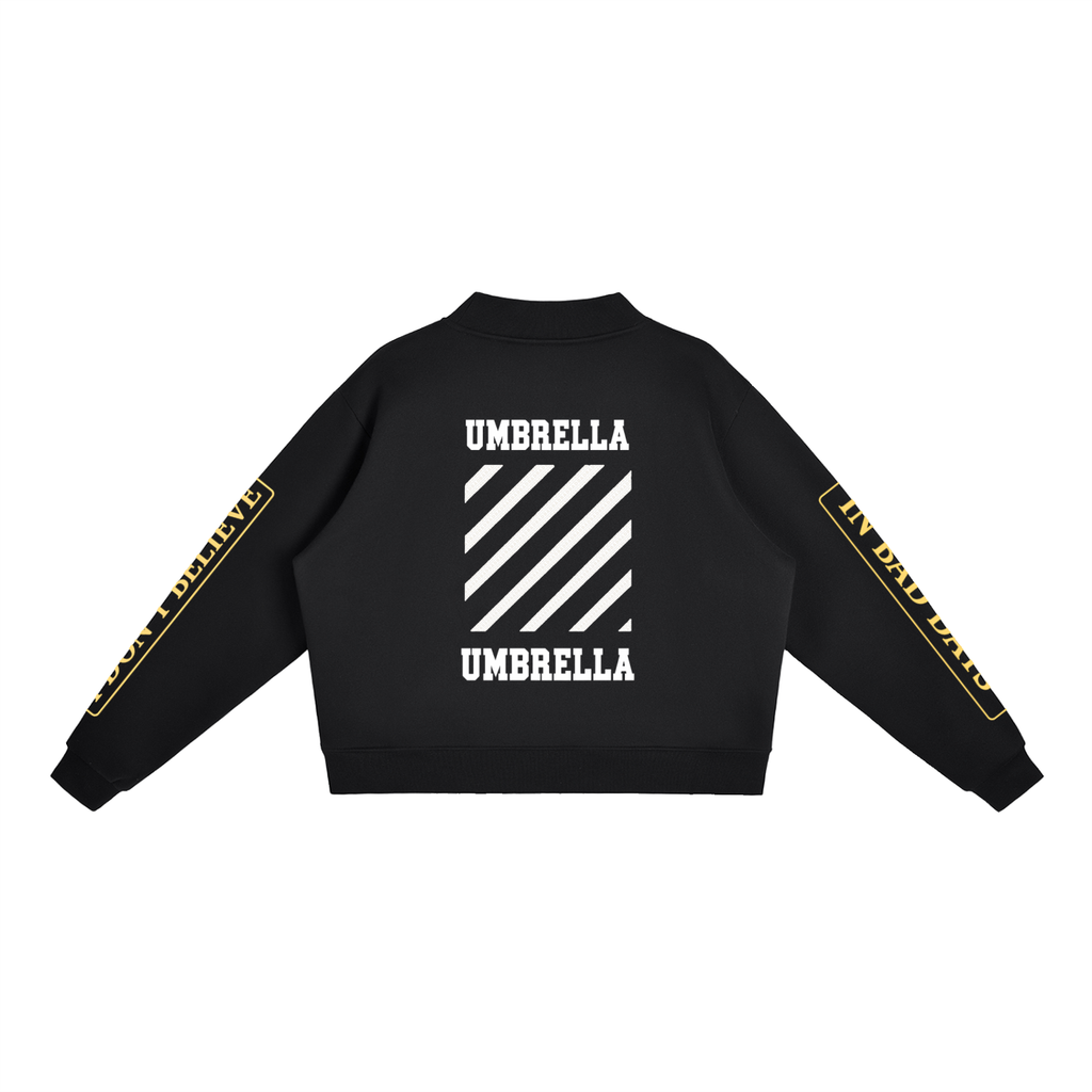 Essential Fleece Mock-Neck Crew Sweatshirt