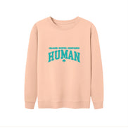 Human Oversized Salmon/Teal Unisex Crewneck Sweatshirt
