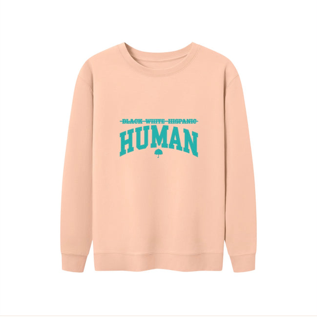 Human Oversized Salmon/Teal Unisex Crewneck Sweatshirt