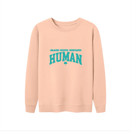 Human Oversized Salmon/Teal Unisex Crewneck Sweatshirt