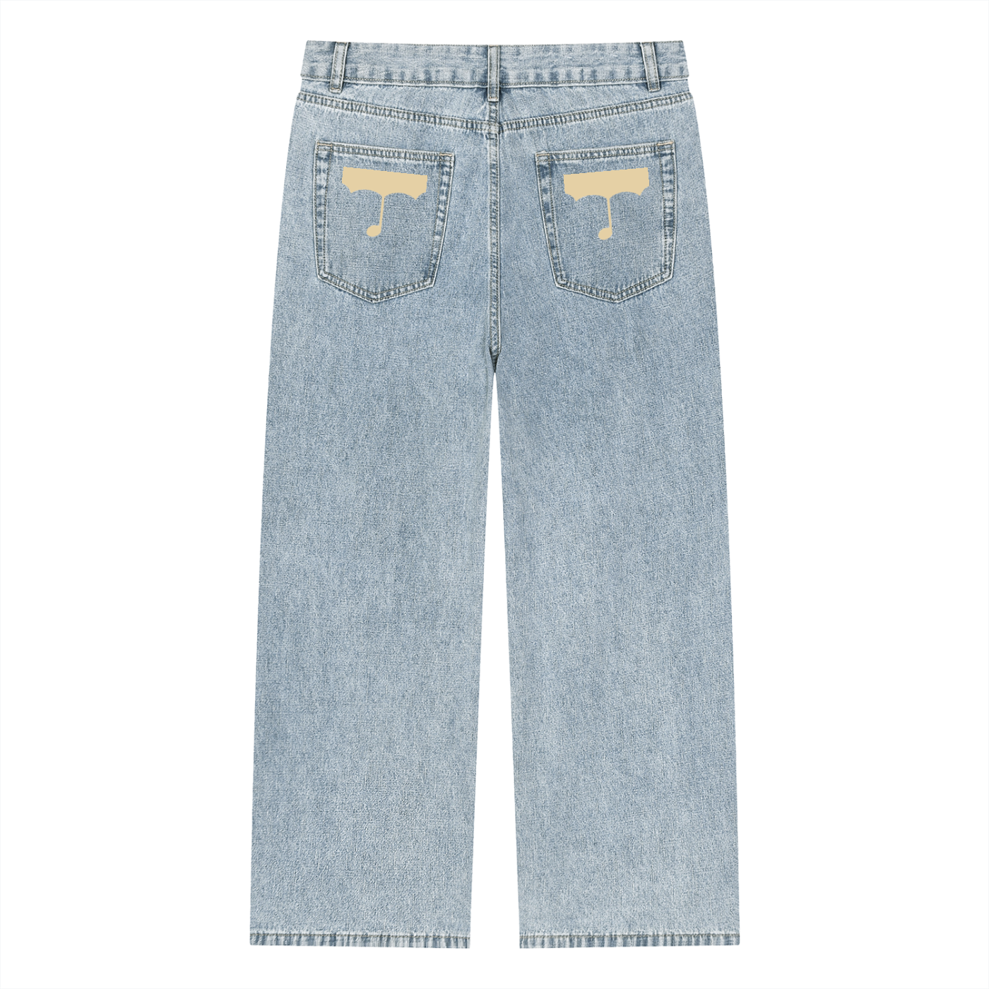 Unisex Vintage Wash Straight Leg Jeans