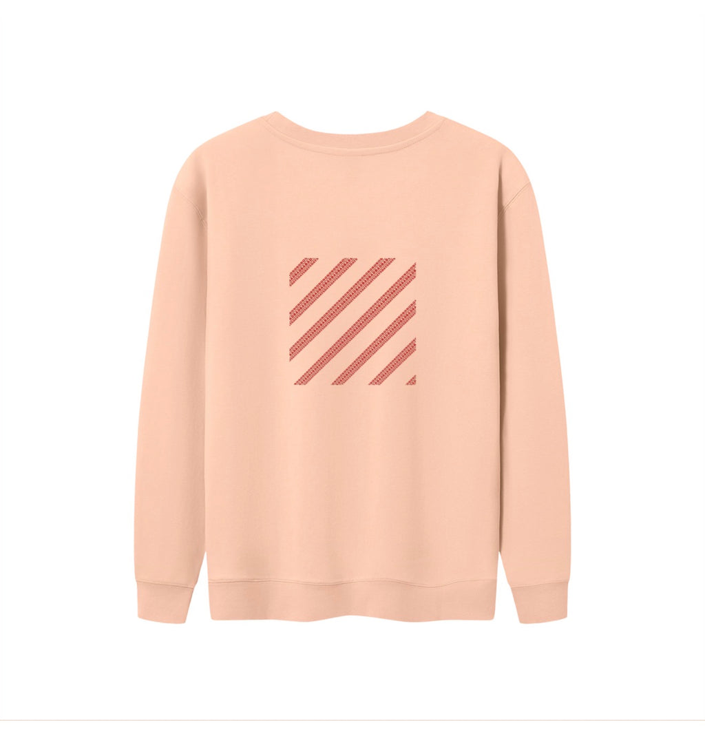 Human Oversized Salmon/Teal Unisex Crewneck Sweatshirt