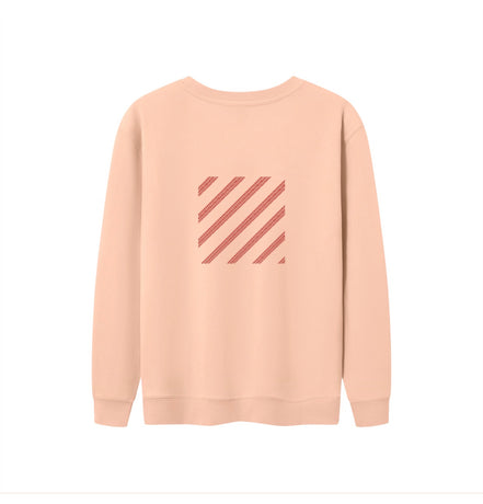 Human Oversized Salmon/Teal Unisex Crewneck Sweatshirt