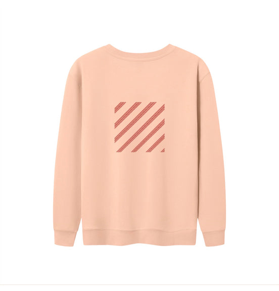 Human Oversized Salmon/Teal Unisex Crewneck Sweatshirt