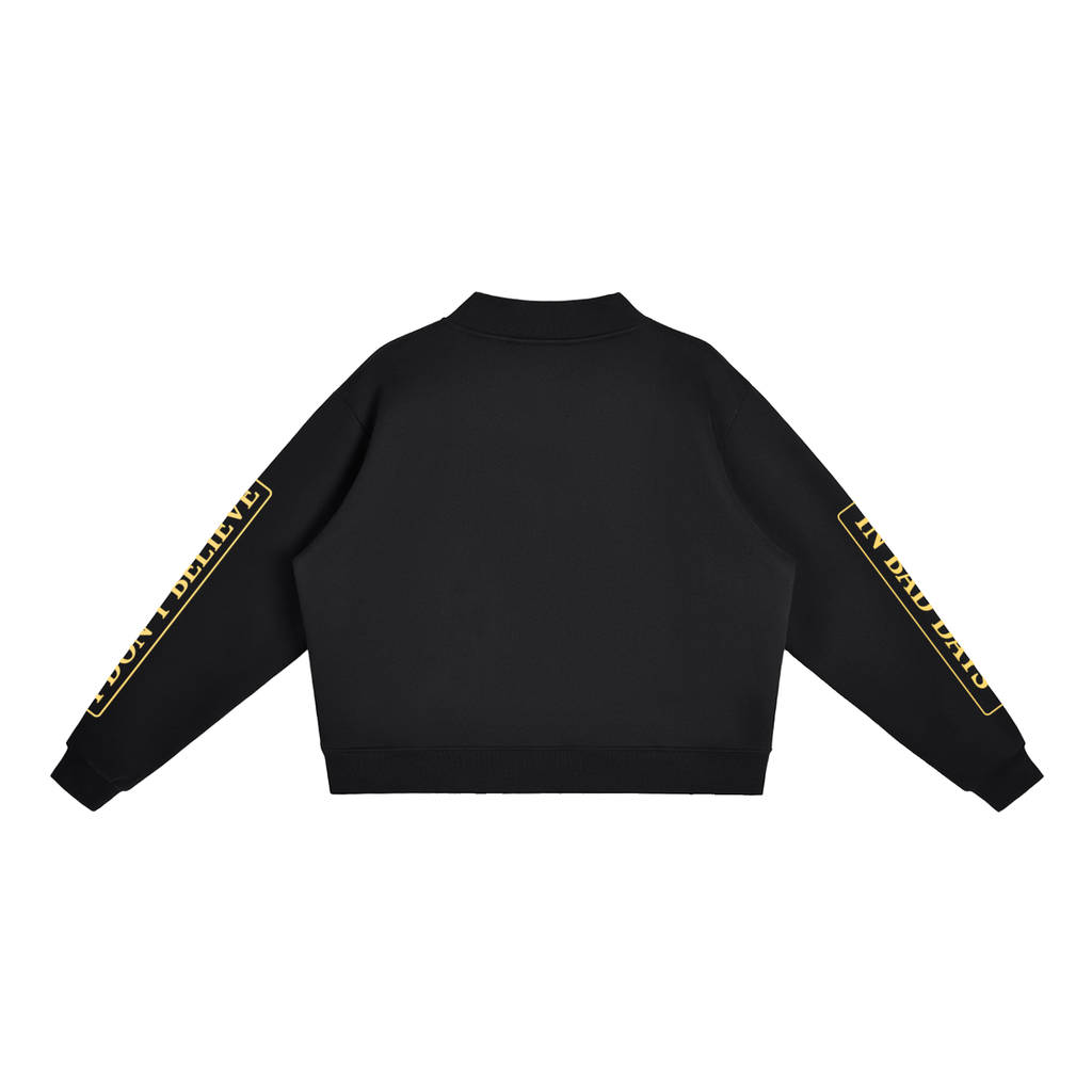 Essential Fleece Mock-Neck Crew Sweatshirt