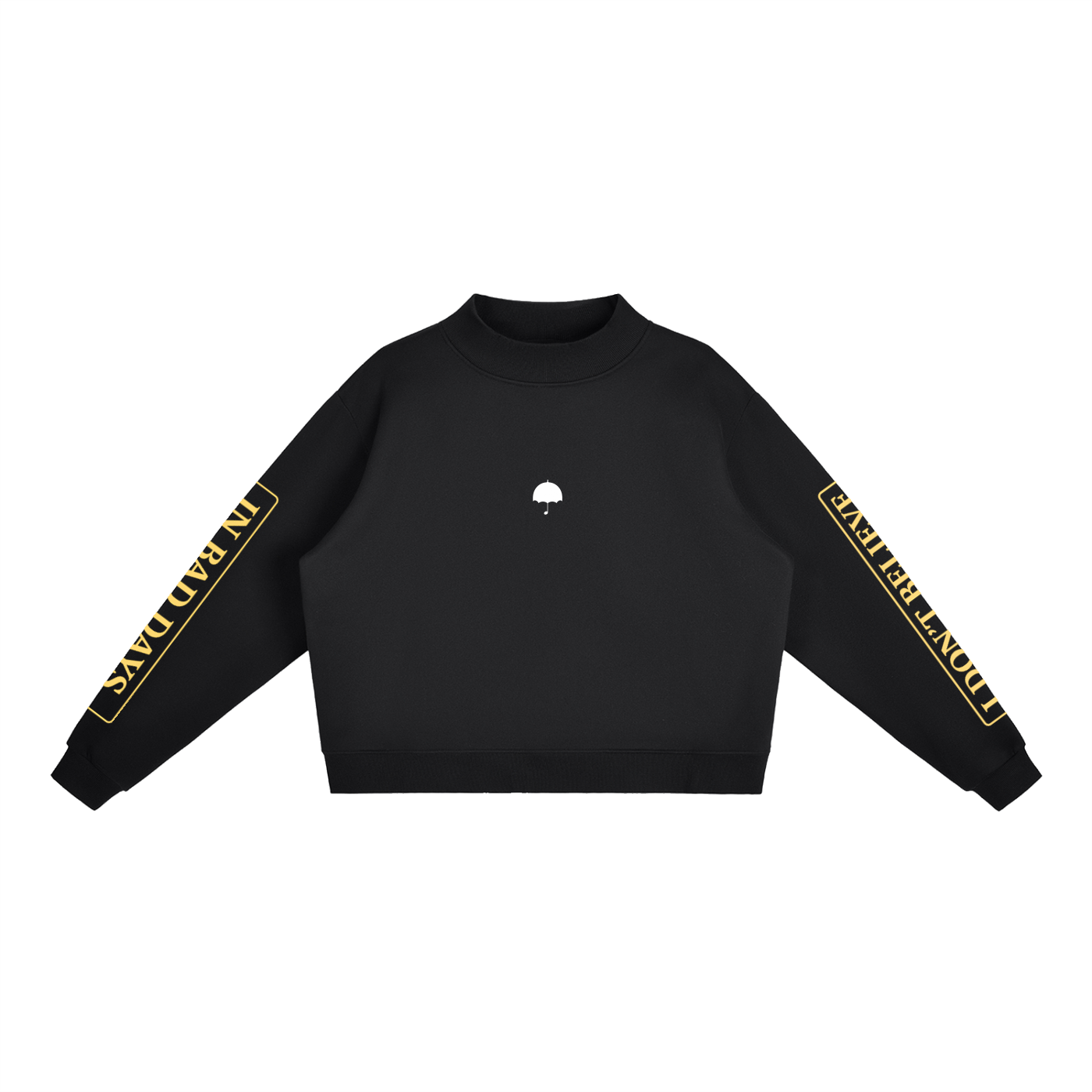 Essential Fleece Mock-Neck Crew Sweatshirt