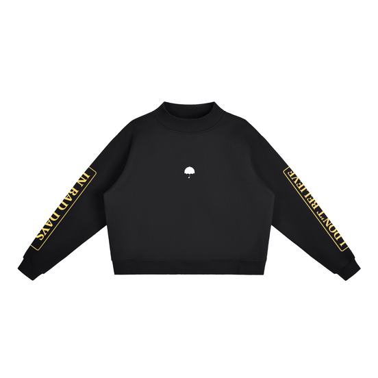 Essential Fleece Mock-Neck Crew Sweatshirt