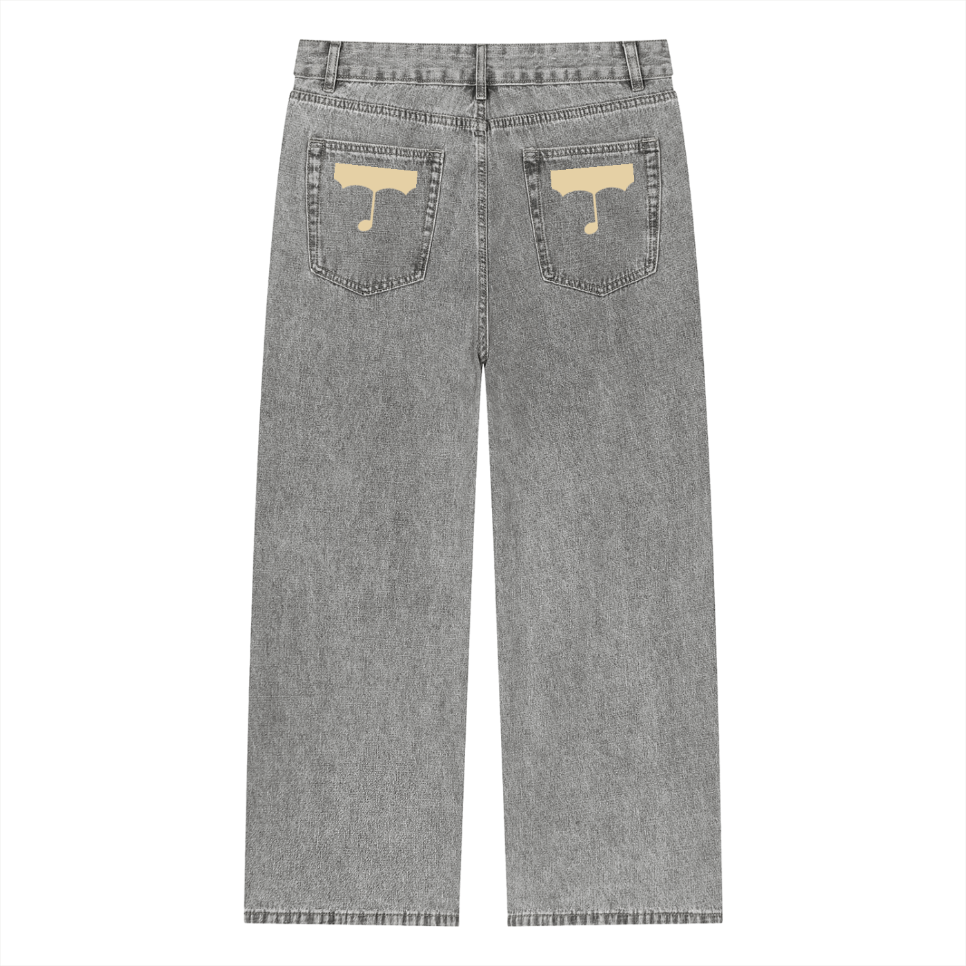 Unisex Vintage Wash Straight Leg Jeans