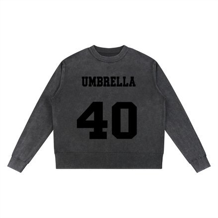 Umbrella Mineral Wash Oversized Sweater