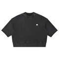 J French Unisex Mineral Wash Boxy Raw Edge T-Shirt