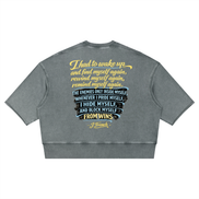 J French Unisex Mineral Wash Boxy Raw Edge T-Shirt