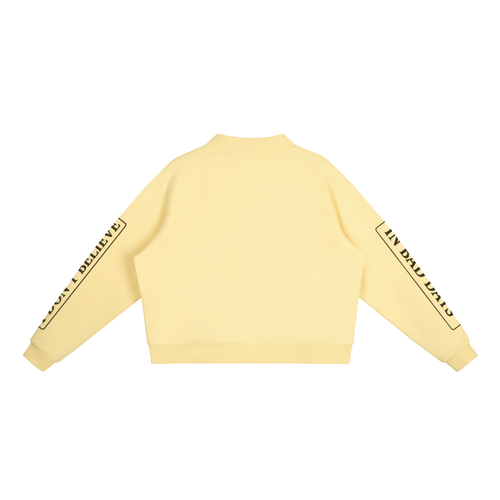 Fleece Mock-Neck Crew Sweatshirt