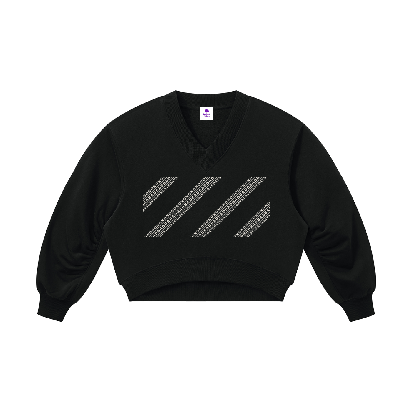 No Bad Days Women’s Crop V-Neck Sweatshirt