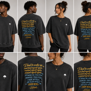 J French Unisex Mineral Wash Boxy Raw Edge T-Shirt