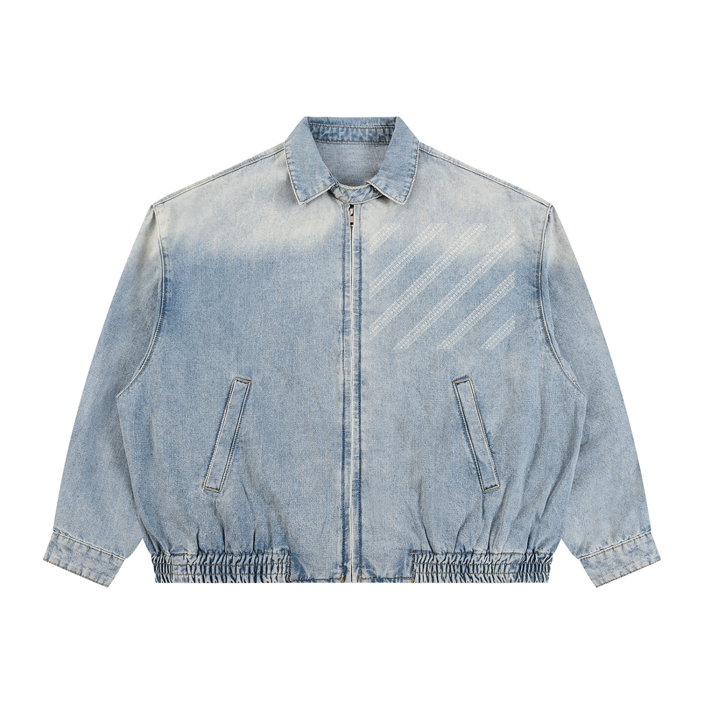 I Don’t Believe In Bad Days Unisex Vintage Wash Full-Zip Denim Jacket